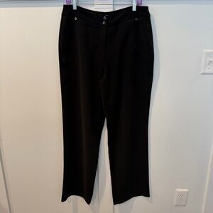 Chico's Womens Black Wide Leg Trouser‎ Pants Wrinkle Free Travel Minimalist L